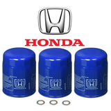 3 SET NEW Genuine OEM Honda Acura Oil Filter with Plug washer 15400-PLM-A02