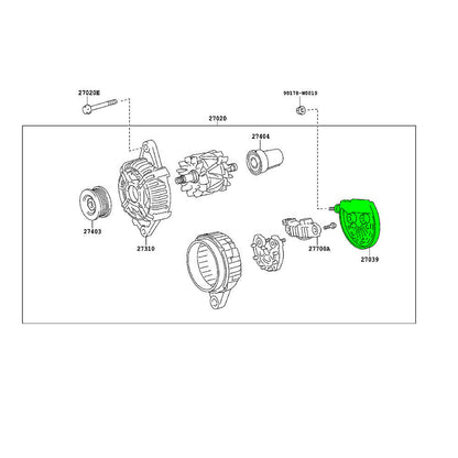 Cover, Alternator Rear End Toyota Hilux 05-11 OEM GENUINE 27039-0C020