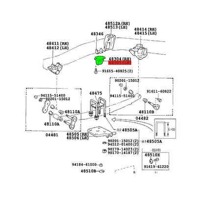 Bumper Sub-Assy Front Spring LH Land Cruiser Serie 70 OEM GENUINE 48305-60020