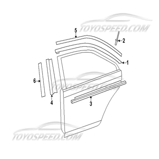 Toyota Genuine OEM Window Molding  7576106080