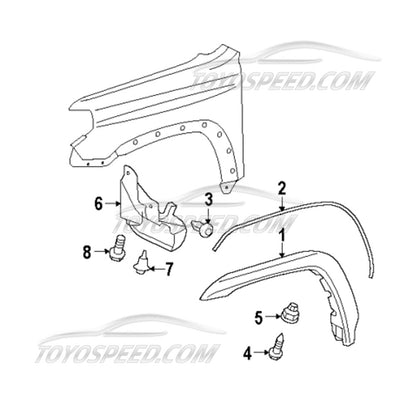 Genuine OEM Mud Guard Toyota 7662135130