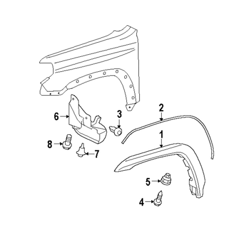 Genuine OEM Mud Guard Toyota 7662135130