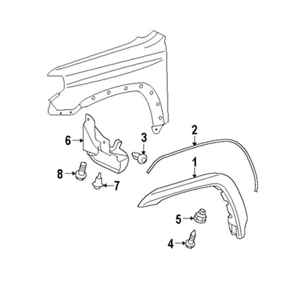 Genuine OEM Mud Guard Toyota 7662135130