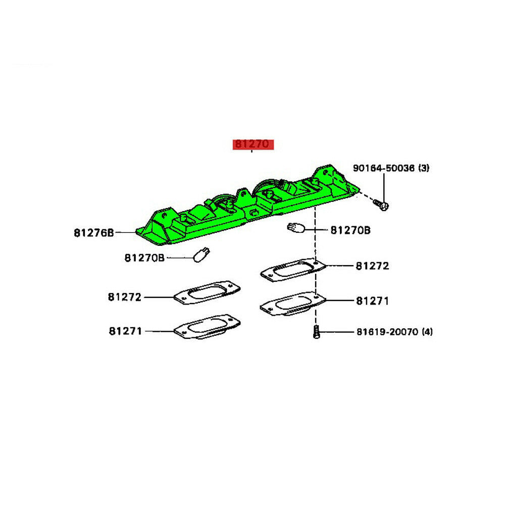 Lamp Assy, License Plate Toyota Celica 89-93 OEM GENUINE 81270-20450