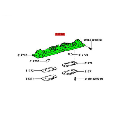 Lamp Assy, License Plate Toyota Celica 89-93 OEM GENUINE 81270-20450