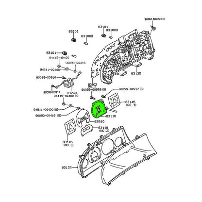 Gage Assy, Fuel Receiver Toyota Corolla 87-90 OEM GENUINE 83243-1A250