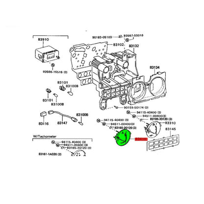 Gage Assy, Water Temperature Receiver Dyna 88-95 OEM GENUINE 83244-95M01