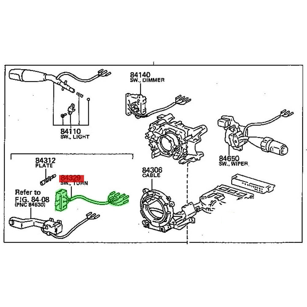 Switche, Turn Signal Toyota Celica 89-93 Camry 91-96 OEM GENUINE 84329-20110