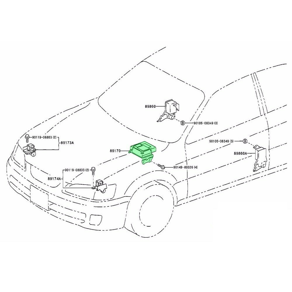 Diagnostic Unit/Air Bag Sensor / Module OEM 89170-33100 TOYOTA CAMRY