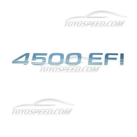 Sticker Silver, 4500 EFI Decal FZJ71 SERIE 100 105 Fit For Toyota Land Cruiser, Machito, code: KIT4500EFIP