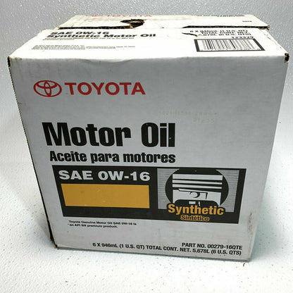 Genuine Toyota / Lexus 0w16 Motor Oil Qty