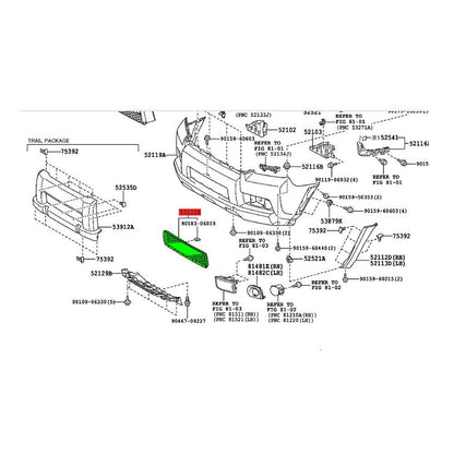 Grille Bumper Fit For 4Runner 09-13 SR5 Radiator Lower 53112-35050 TO1036126