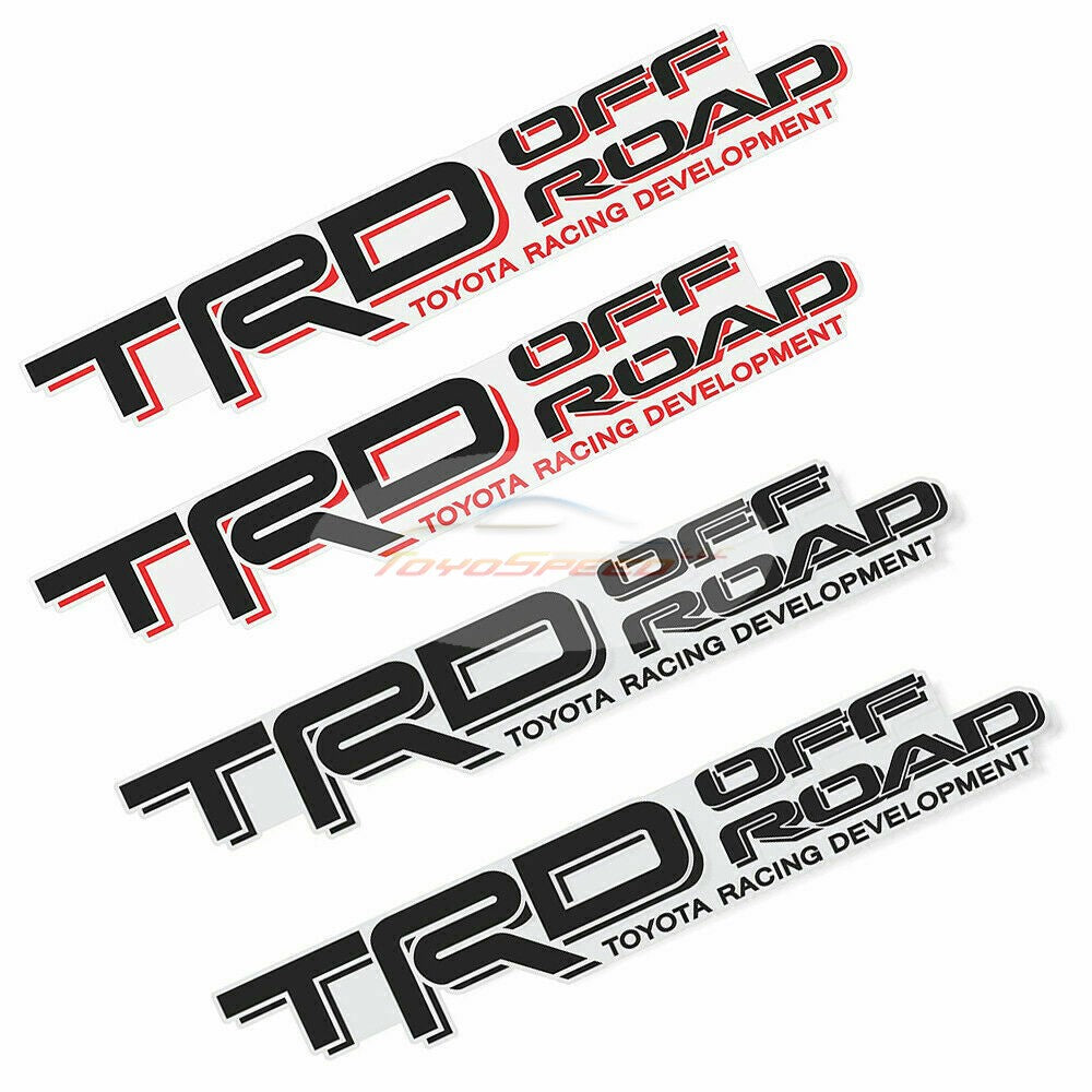 2 Pcs TRD Off Road Decals Sets Truck Bedside Sticker Fit For Toyota Tundra Tacoma BLACK