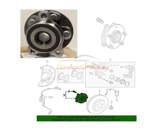 Hub Bearing Assembly Front Wheel OEM Fit For Toyota Corolla