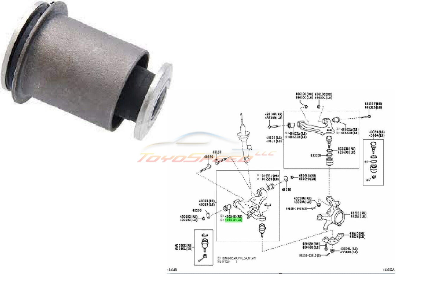 Bush Front Lower Arm Fit For Toyota Hilux