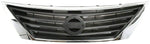 Front view of Bumper Grille for Nissan Versa 2012-2014, code: JX-7385-CM