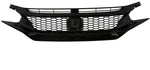 Front view of Bumper Grille for Honda Civic 2016-2018, code: JX-7019-GBK