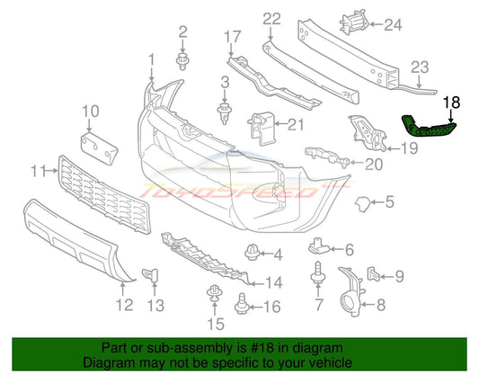 Bumper Bracket Support OEM Retainer Passenger Side Fit For Toyota 4Runner