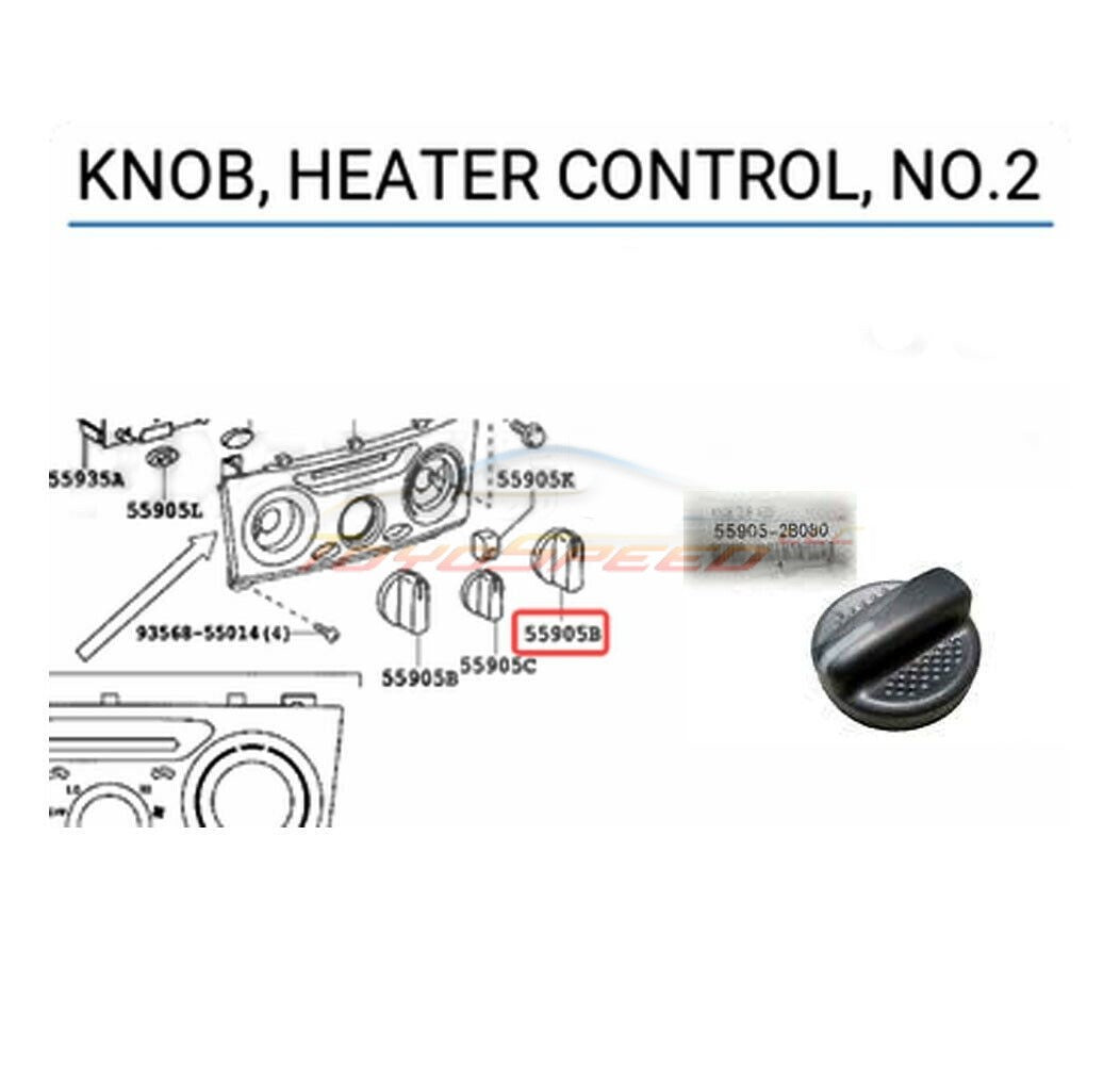 Knob, Heater Control, No.2 Fit For Toyota Celica