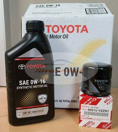 5 Quarts Synthetic Motor Oil SAE 0W-16 With Oil Filter Fit For Toyota Lexus