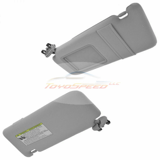 Sun Visor With Out Sunroof Set Left & Right Gray Fit For Toyota Camry