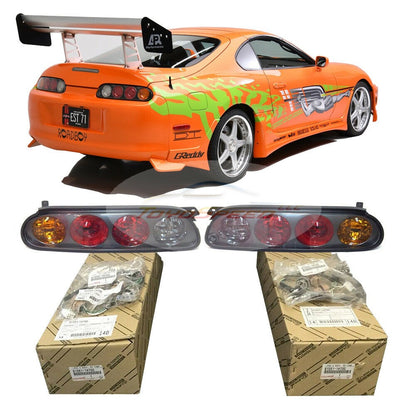 Tail Light Genuine w/harness & bulb Set RH LH Fit For Toyota Supra