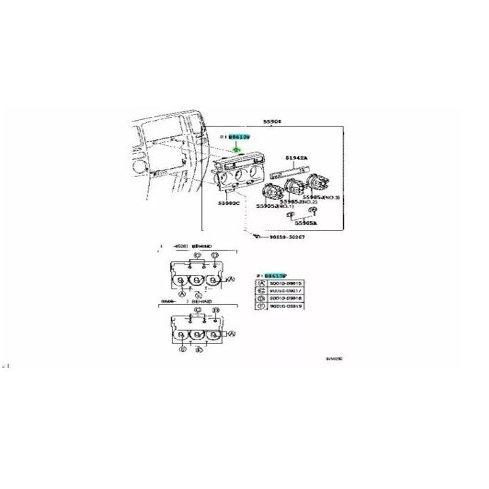 Set 8 Bulb Console Cooler Control Switch 4 RUNNER 03-09 OEM GENUINE 90010-09017 SET-8