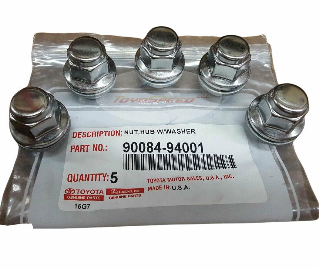 Wheel Nut Chrome (LUG) Set of 5 Fit For Genuine Toyota & Lexus