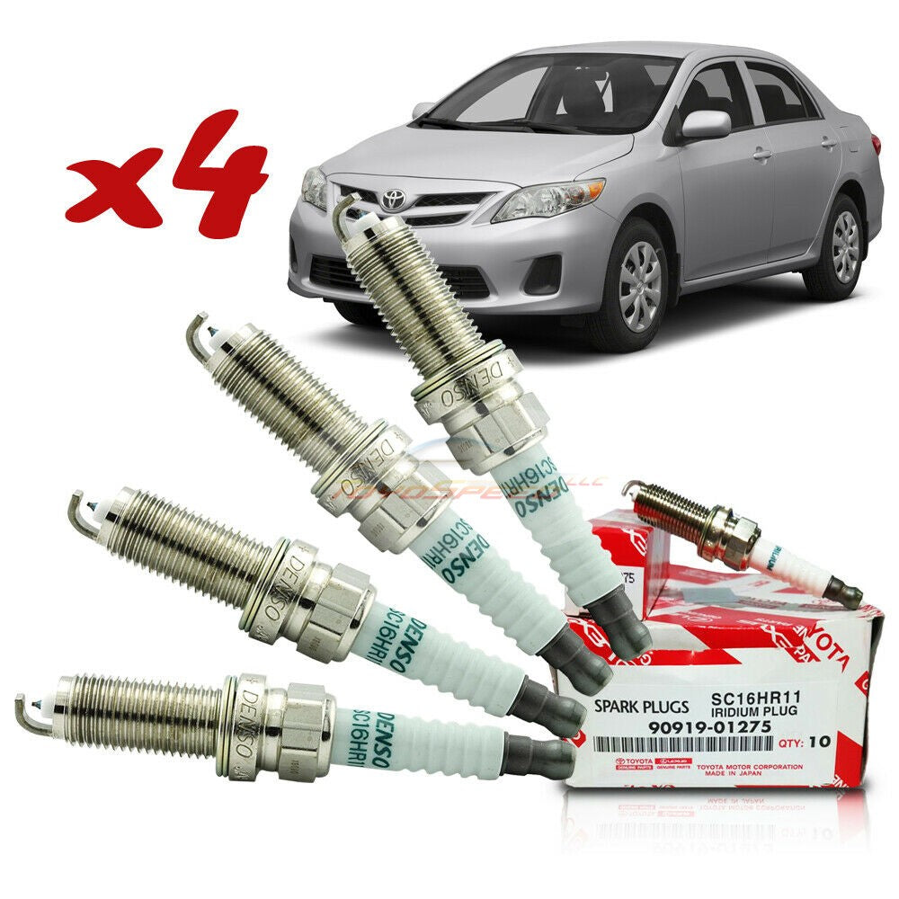 Spark Plug Set 4 Pcs Factory Iridium Fit For Toyota Corolla