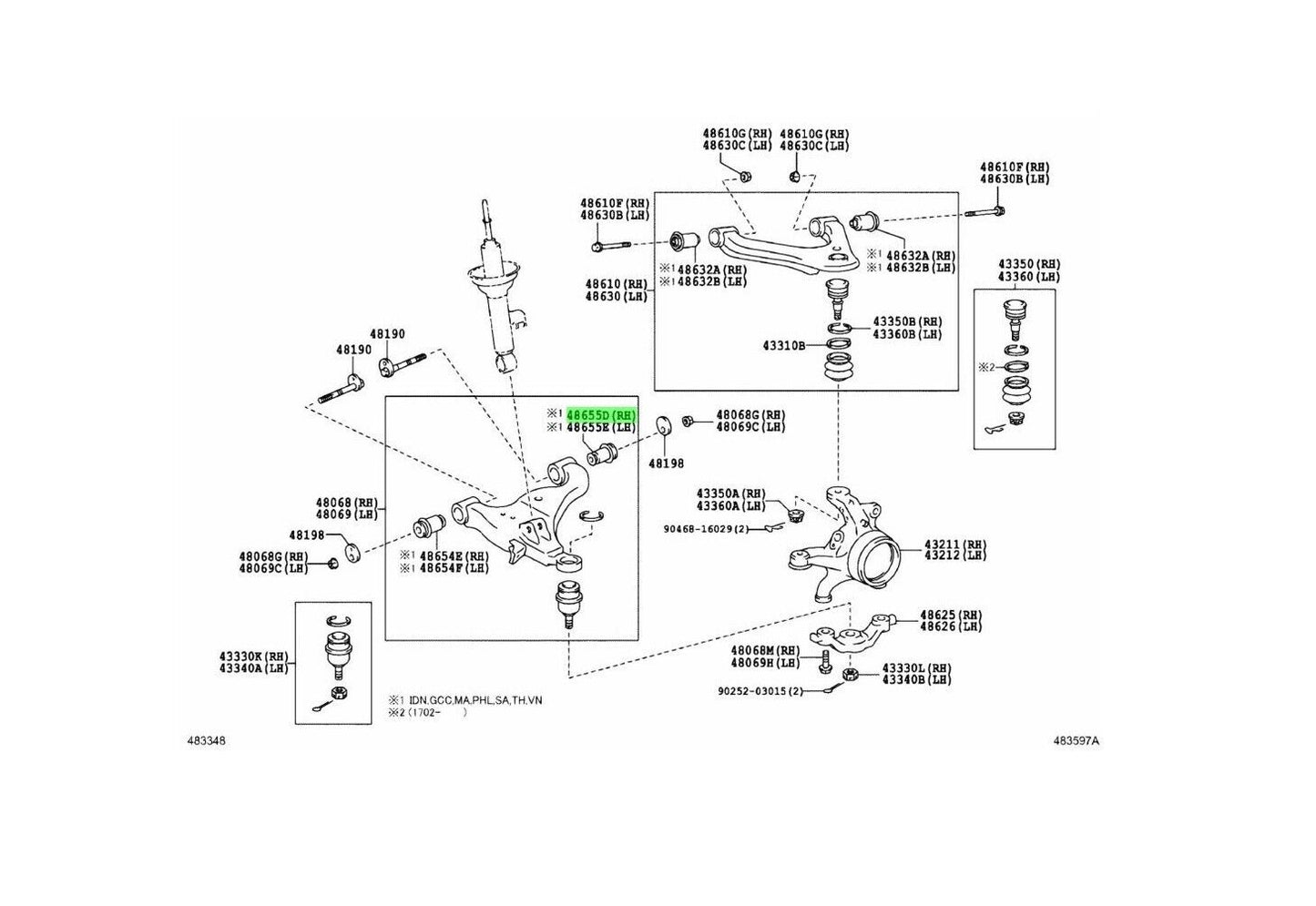 Bush Front Lower Arm Fit For Toyota Hilux