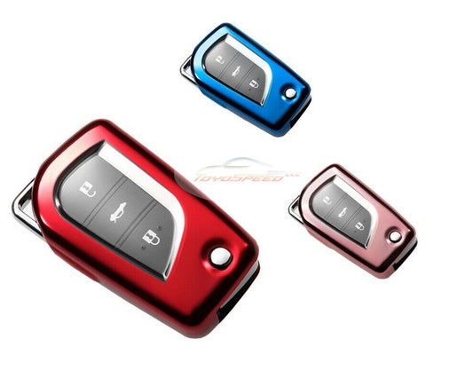 Case Cover Key Fob Fit For Toyota Corolla RAV4 Avensis Verso Yaris Soft TPU Shell