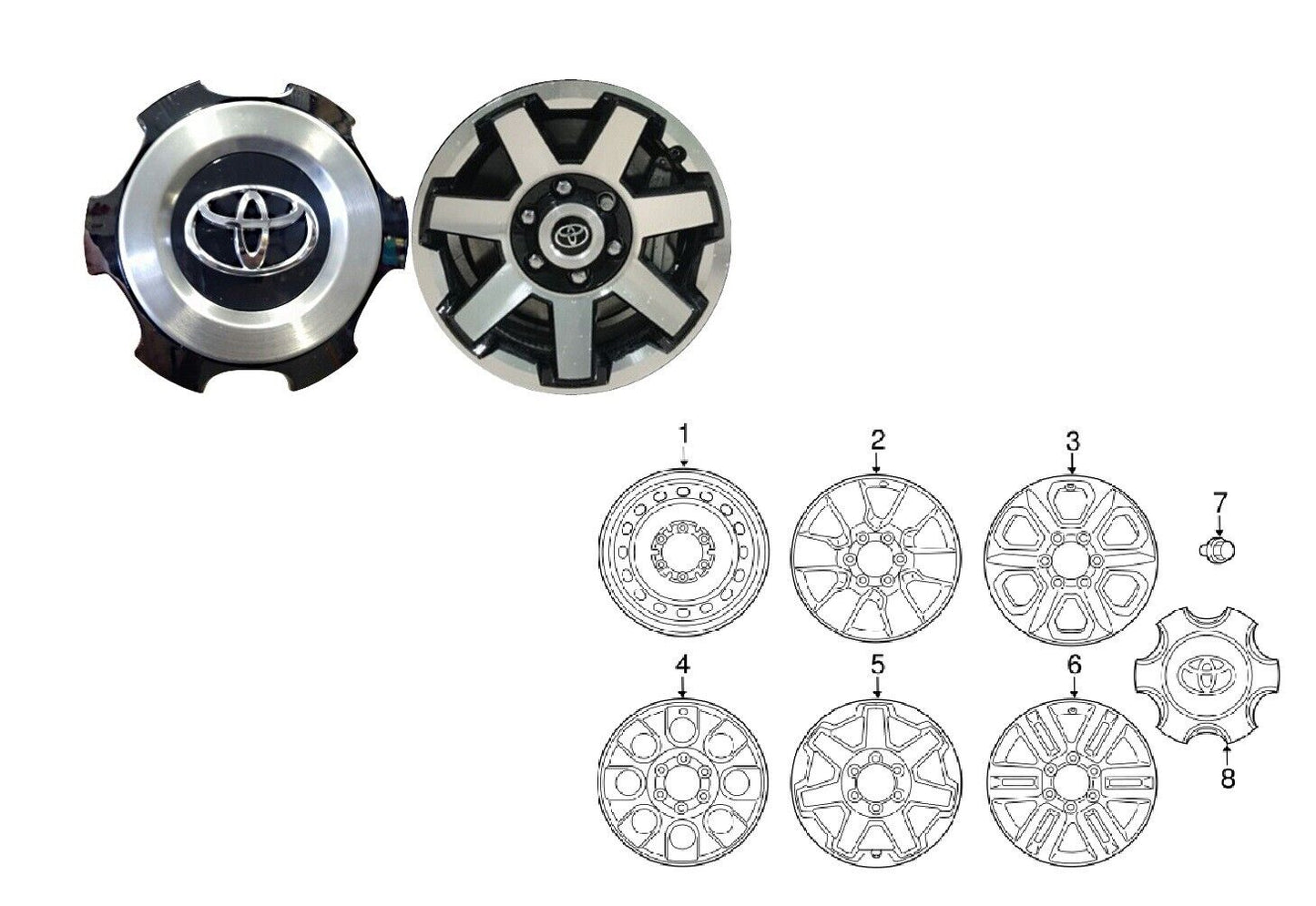 Center Cap TRD Off Road Wheel 1 Pcs Genuine OEM Fit For Toyota 4Runner