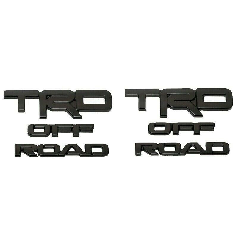 Emblem TRD OFF ROAD Black Overlay Set Bundle Fit For Toyota 4Runner 2014-2021