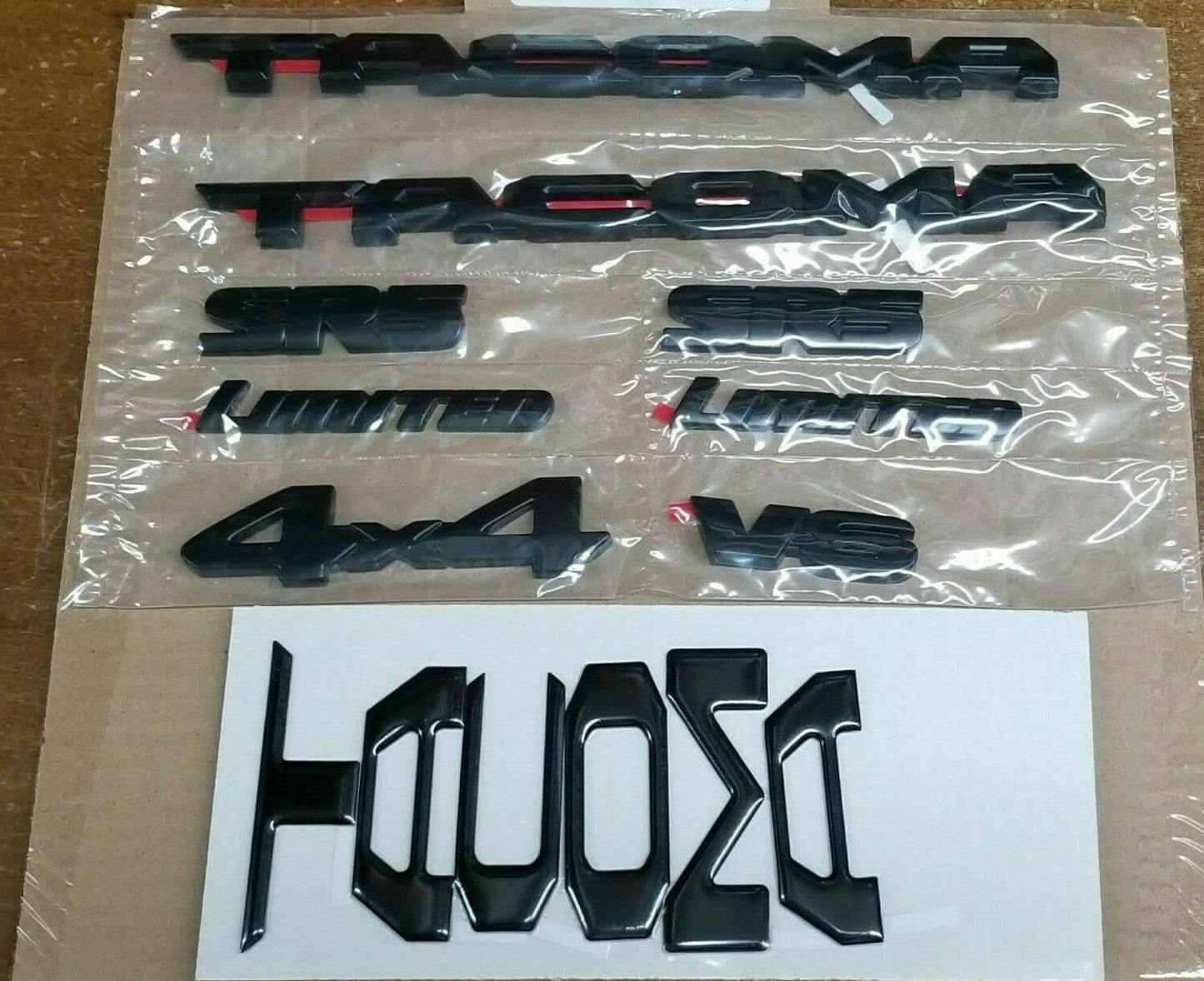 Emblem Overlay Blackout Gloss Set Fit For Toyota Tacoma