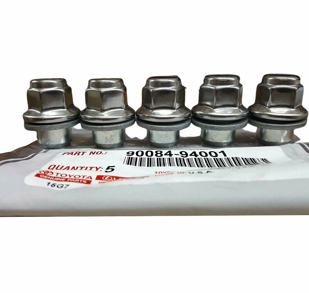 Wheel Nut Chrome (LUG) Set of 5 Fit For Genuine Toyota & Lexus