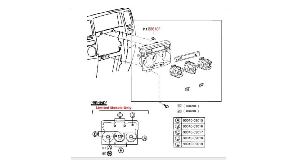 Bulb Console Cooler Control Swicth Fit For Toyota 4Runner