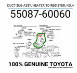 Heater To Register Duct Sub Assy Snorkel Fit For Toyota Land Cruiser