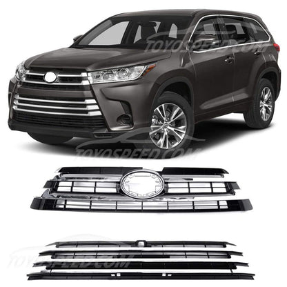 Bumper Grille and Toyota Highlander 2017-2019, code: JX-7341-CM