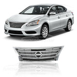 Bumper Grille and Nissan Sentra 2013-2015, code: JX-7380-CM