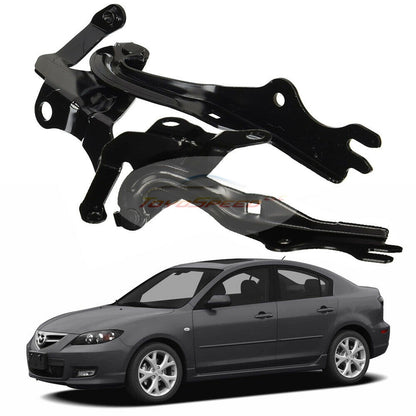 Hood Hinge New Set Pair Driver and Passenger Side Fit For Mazda 3