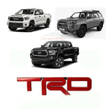 Emblem TRD Red Color Metal Fit For Toyota Tacoma Tundra 4Runner