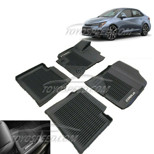 WEATHER FLOOR LINER NEW OEM TOYOTA COROLLA 2017-2019 ALL 4-PC SET