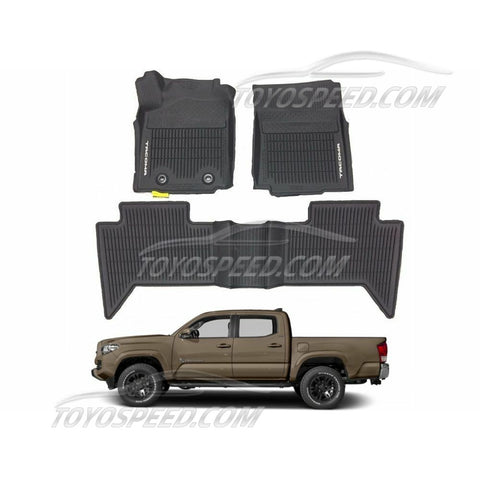 All Weather Floor Mats For 2016-2017 Toyota Tacoma Double Cab OEM PT908-36164-20