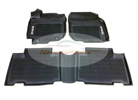 Floor Mats OEM All Weather Liners 3pc Set Fit For Toyota Rav4