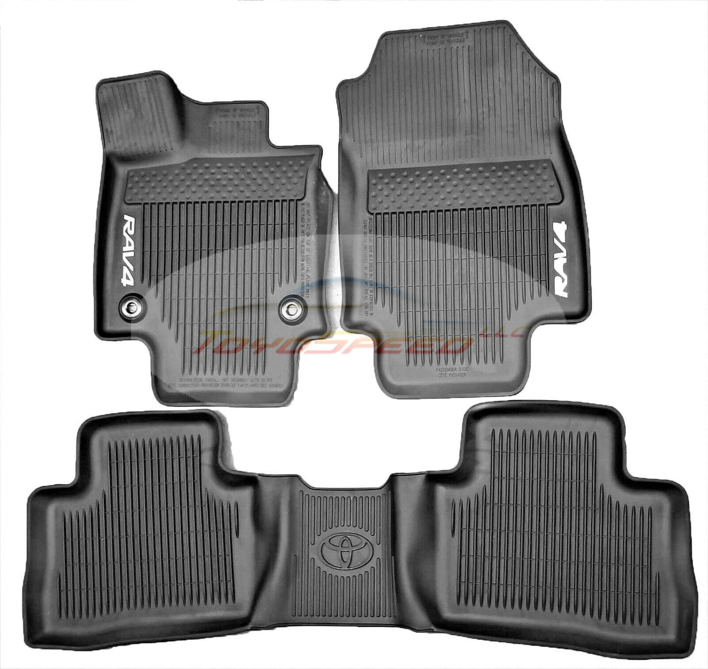 Floor Mats Rubber Black ALL Weather Liners Genuine OEM Fit For Toyota Rav4