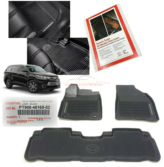 Weather Floor Mats Liners Fit for Toyota Highlander