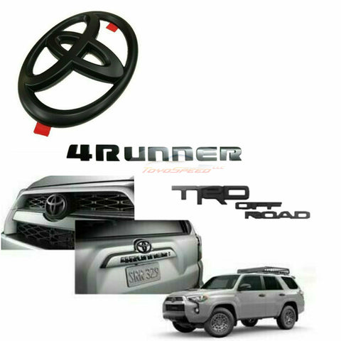 Emblem OFF ROAD Blackout Overlays Set OEM Fit For Toyota 4Runner 2010-2020