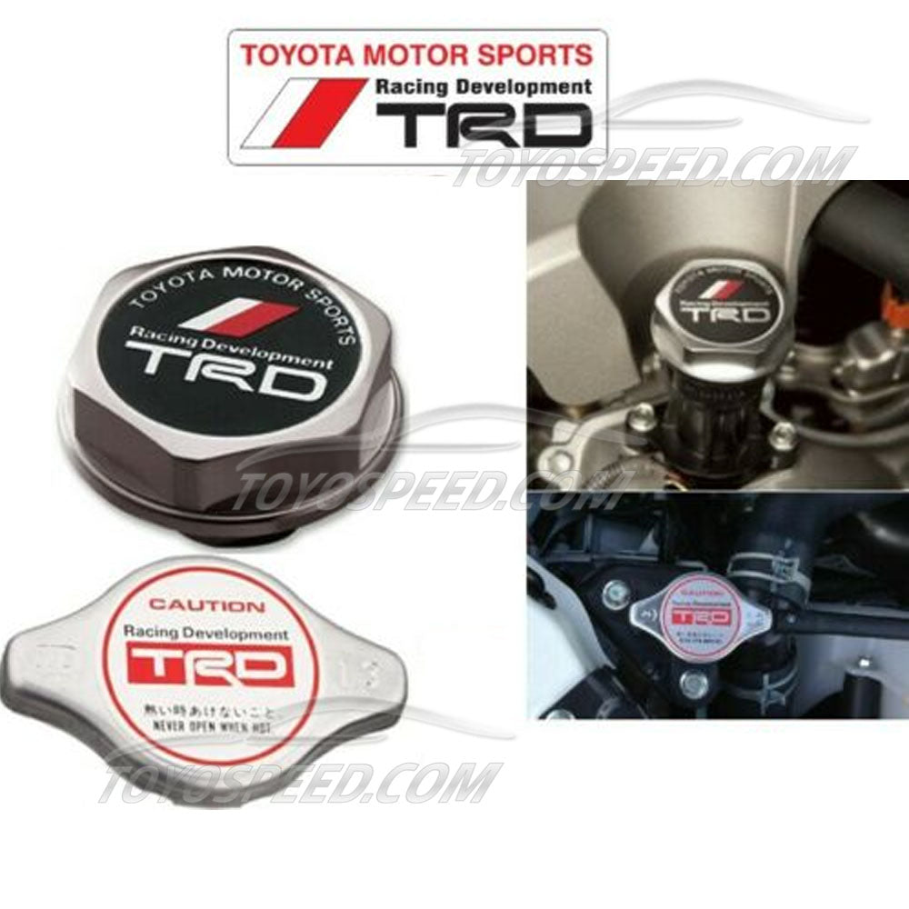 Toyota TRD Oil & Radiator Cap Forged Billet Aluminum Genuine OEM SCION LEXUS