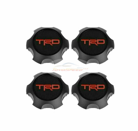 Center Cap with TRD Black Logo Set Fit For Toyota 4Runner Tacoma FJ Cruiser