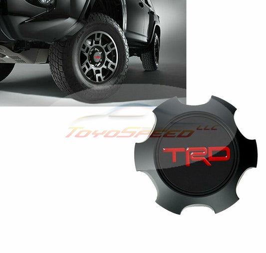 Center Cap Black With TRD Logo Fit For Toyota 4Runner Tacoma FJ Cruiser. PTR20-35111-BK